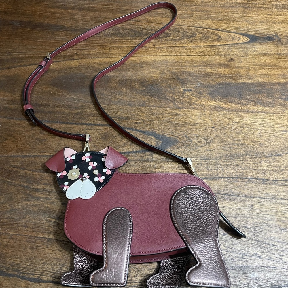 Kate spade Whimsical Burgundy Dog Crossbody Bag - Women Bags